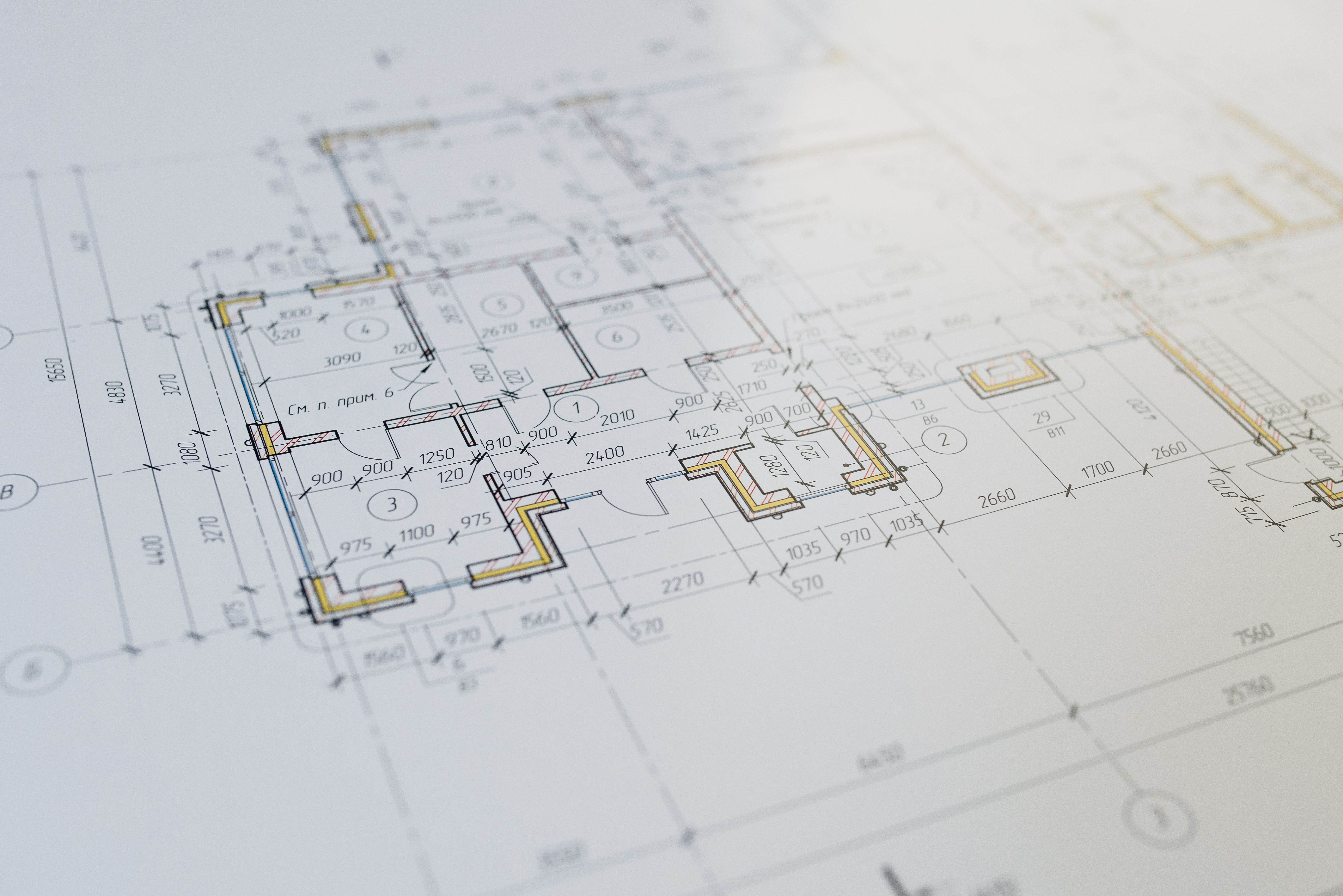 Dimensioned drawing prepared for submission